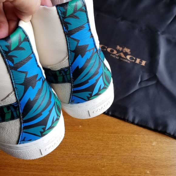 Coach C203 soft smooth/calf suede high tops - Picture 5 of 8